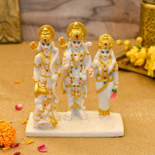 Load image into Gallery viewer, Reverential White &amp; Gold Ram-Darbar Idol
