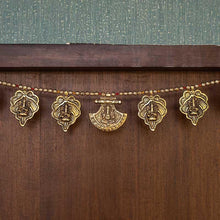 Load image into Gallery viewer, Antique Brass Laxmi Ganesha Bandhanwar
