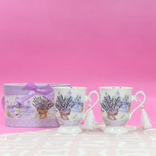 Load image into Gallery viewer, Violet Vintage Tea Cups (Set of 2)
