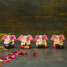 Load image into Gallery viewer, Grand Ears Instrumental Ganesha Showpiece Set of 4
