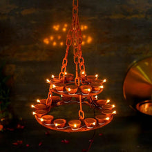 Load image into Gallery viewer, Double Layer LED Hanging Diya Light
