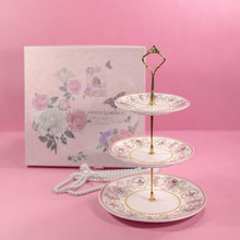 Load image into Gallery viewer, Flora 3 Tier Dessert Platter
