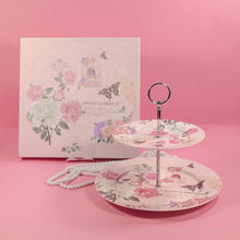 Load image into Gallery viewer, Flora 2 Tier Dessert Platter
