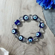Load image into Gallery viewer, Feng Shui Turkish Evil Eye and Diamond Cut Clear Quartz
