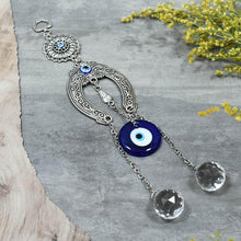 Load image into Gallery viewer, Evil Eye Horseshoe Good Luck Hanging
