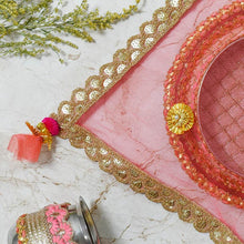 Load image into Gallery viewer, Coral Peach Thali Cover
