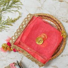 Load image into Gallery viewer, Coral Peach Thali Cover
