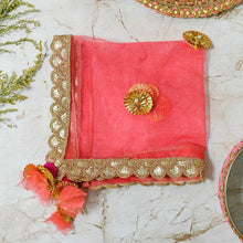 Load image into Gallery viewer, Coral Peach Thali Cover
