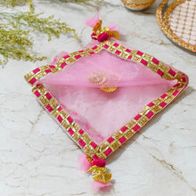 Load image into Gallery viewer, Bedazzled Baby Pink Thali Cover
