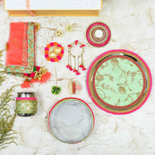 Load image into Gallery viewer, Majestic Mint Karwa Chauth Gift Box
