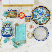 Load image into Gallery viewer, Blissful Blue Karwa Chauth Gift Box
