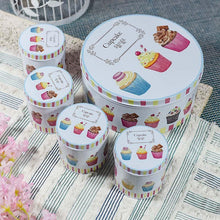 Load image into Gallery viewer, Flora Round Tin Case Set of 5
