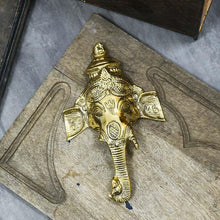 Load image into Gallery viewer, Antique Ganesha Wall Hanging Mask
