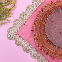 Load image into Gallery viewer, Vibrant Red Beaded Thali Cover
