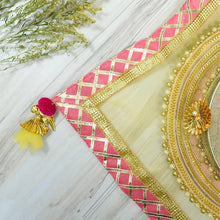 Load image into Gallery viewer, Dazzling Yellow and Pink Thali Cover
