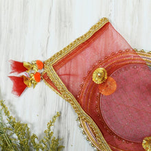 Load image into Gallery viewer, Exquisite Red Thali Cover
