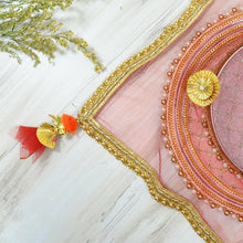 Load image into Gallery viewer, Exquisite Red Thali Cover
