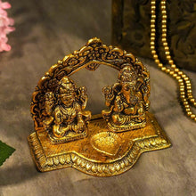Load image into Gallery viewer, Laxmi &amp; Ganesh Idol with Aesthetic Diya
