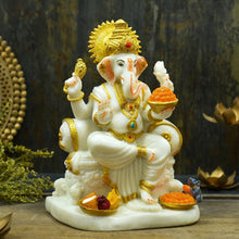 Load image into Gallery viewer, Glossy Lord Ganesha With Fruits and Sweets
