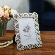 Load image into Gallery viewer, Classic Floral Silver Bordered Photo Frame
