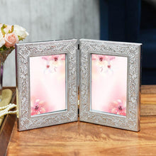 Load image into Gallery viewer, Silver Leaf Double Motif Photo Frame
