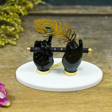 Load image into Gallery viewer, Divine Krishna Flute Hand With Golden Feather
