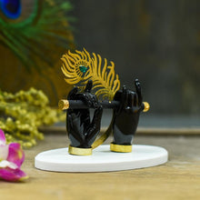 Load image into Gallery viewer, Divine Krishna Flute Hand With Golden Feather
