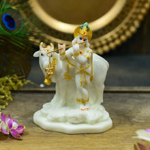 Load image into Gallery viewer, Glossy Krishna Cow Idol

