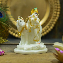 Load image into Gallery viewer, Glossy Krishna Cow Idol
