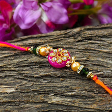 Load image into Gallery viewer, Blush Pink Kundan Rakhi

