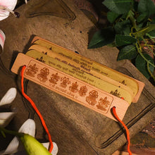 Load image into Gallery viewer, Vintage Handcrafted Palm Leaf Shri Ashta Laxmi Stotram Scroll
