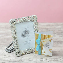 Load image into Gallery viewer, Classic Floral Silver Bordered Photo Frame
