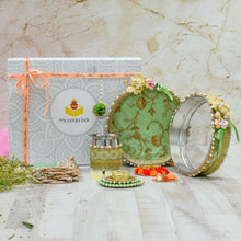 Load image into Gallery viewer, Beautiful Mint Daisy Karwa Chauth Box
