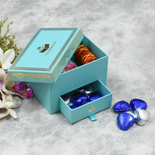 Load image into Gallery viewer, Mint Blue Bhai Dooj/Tika Box with Chocolates
