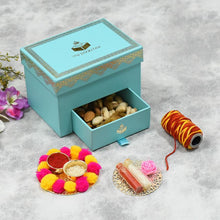 Load image into Gallery viewer, Mint Bhai Dooj / Tika Box with Dry Fruits
