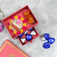 Load image into Gallery viewer, Rose Pink Bhai Dooj/ Tika Box with Chocolates
