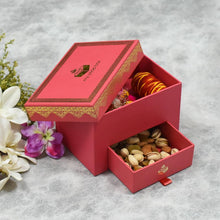 Load image into Gallery viewer, Rose Pink Bhai Dooj / Tika Box with Dry Fruits
