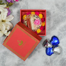 Load image into Gallery viewer, Rose Pink Bhai Dooj / Tika Petite Box with Chocolates
