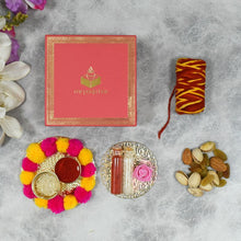 Load image into Gallery viewer, Rose Pink Bhai Dooj / Tika Petite Box with Dry Fruits
