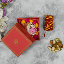 Load image into Gallery viewer, Rose Pink Bhai Dooj / Tika Petite Box with Dry Fruits
