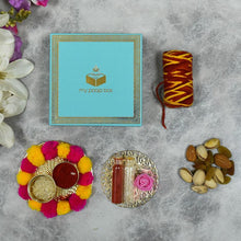 Load image into Gallery viewer, Mint Bhai Dooj / Tika Petite Box with Dry Fruits
