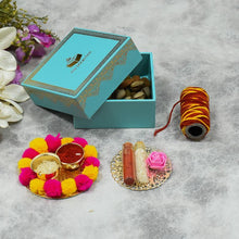 Load image into Gallery viewer, Mint Bhai Dooj / Tika Petite Box with Dry Fruits
