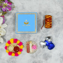 Load image into Gallery viewer, Blue Bhai Dooj / Tika Petite Box with Chocolates
