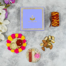 Load image into Gallery viewer, Lavender Bhai Dooj / Tika Petite Box with Dry Fruits
