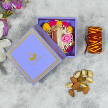 Load image into Gallery viewer, Lavender Bhai Dooj / Tika Petite Box with Dry Fruits

