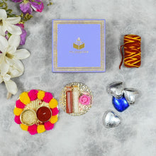 Load image into Gallery viewer, Lavender Bhai Dooj / Tika Petite Box with Chocolates
