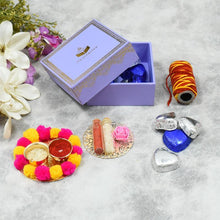 Load image into Gallery viewer, Lavender Bhai Dooj / Tika Petite Box with Chocolates

