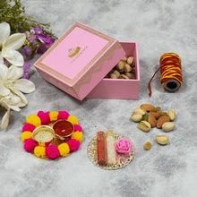 Load image into Gallery viewer, Light Pink Bhai Dooj / Tika Petite Box with Dry Fruits
