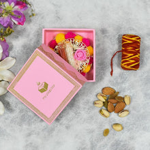 Load image into Gallery viewer, Light Pink Bhai Dooj / Tika Petite Box with Dry Fruits
