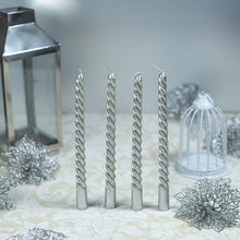 Load image into Gallery viewer, Glittering Silver Candle Sticks (Set of 4)
